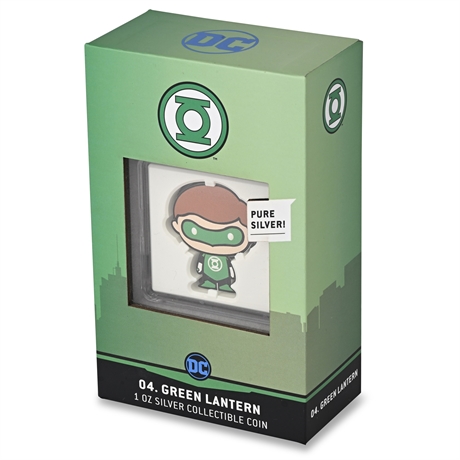 2020 Niue DC Comics GREEN LANTERN Chibi 1 oz .999 Silver Proof Coin #54/2000 OGP