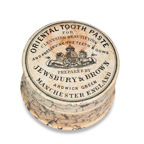 Antique Jewsbury & Brown Ceramic Toothpaste Pot