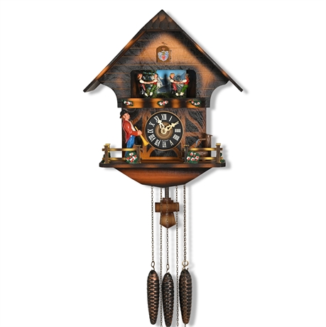 Schmeckenbecher 3-Weight Musical Cuckoo Clock Dancers West Germany