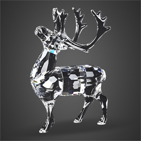 Swarovski Crystal Reindeer 214821 – 1997–2005, Box & Docs