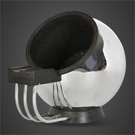 Art Deco Machine Age Chrome Sphere Smokeless Ashtray c. 1930s