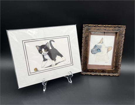 ROXANA QUINNEL CAT RENDERINGS - SET OF 2