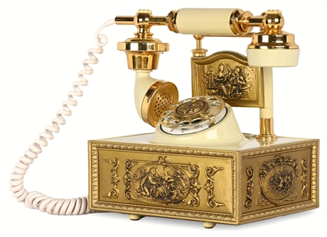 Vintage French-Style Rotary Dial Telephone