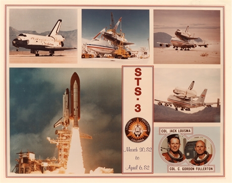 STS-3 Columbia White Sands Landing & Ferry Flight Photo  — WSMR Provenance