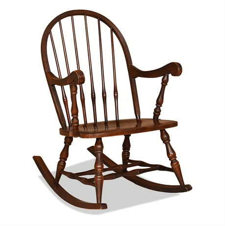 Tell City Chair Co. Windsor Rocker, Pattern 618½ — Mahogany Finish