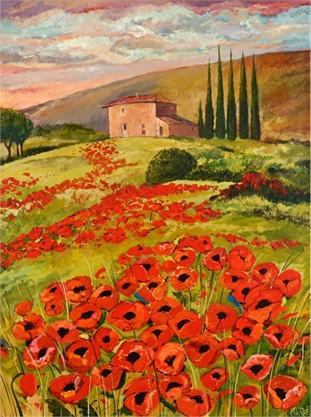 Miro Kenarov 'Tuscany Poppies'