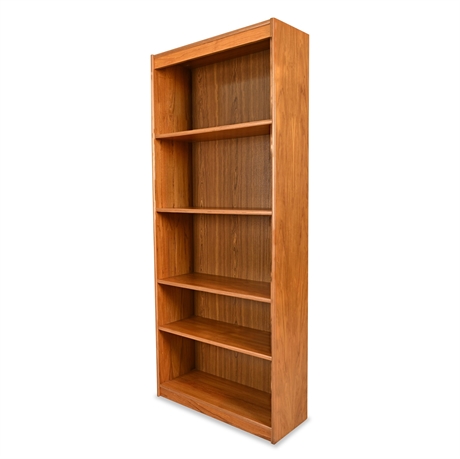 Danish Modern Teak Bookcase with Adjustable Shelves, Made in Denmark