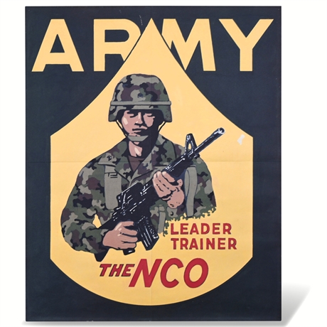 Original US Army NCO Leader Trainer Poster