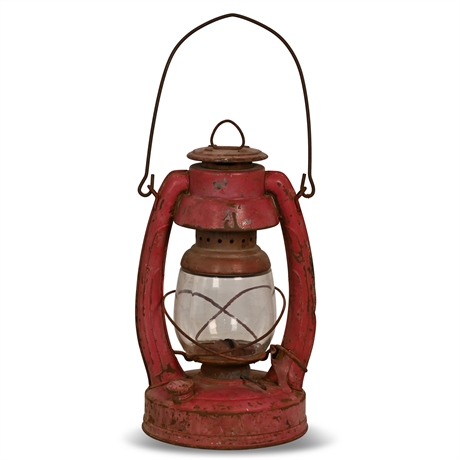 Antique Elgin Red Star Oil Lantern