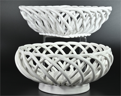 Reticulated Porcelain Bread Baskets by Lindsey Jordan & Meritage