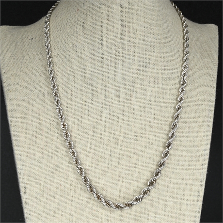 18" Italian Sterling Silver Rope Chain