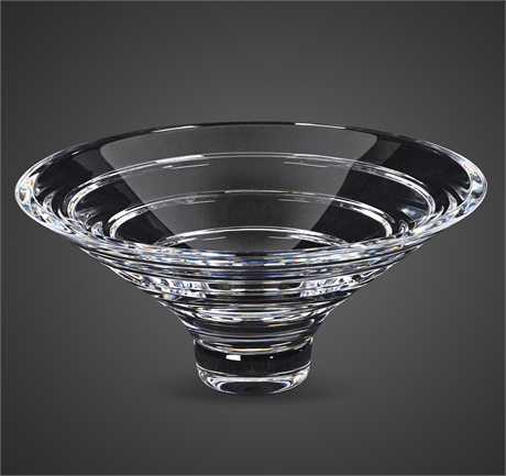 Nambé Crystal Roulette Bowl 7" 5204 by Karim Rashid w/ Blue Box & Docs