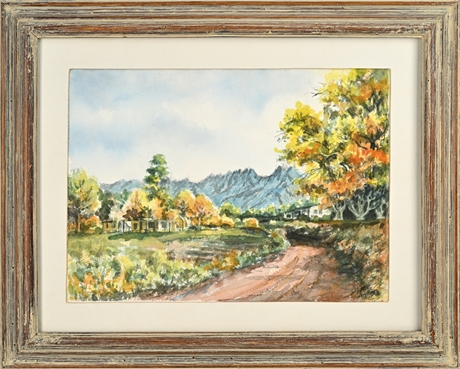 Alice Peters Watercolor “Fall in Old Mesilla”