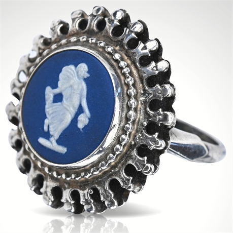 Wedgwood Sterling Cameo Ring, Size 6.5