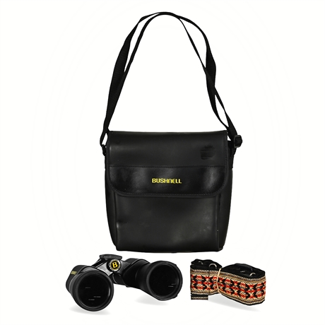 Bushnell 12x50 Binoculars Model 13-1250 — Soft Case & Neck Strap