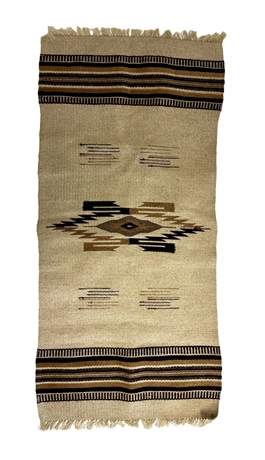 Handwoven Chimayo Wool Rug, Trujillo’s Weaving Shop, New Mexico, 100% Wool