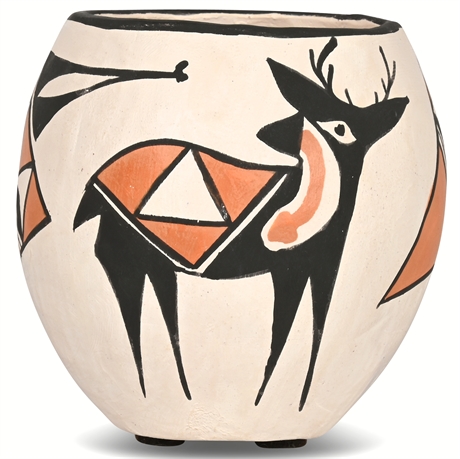 Rita Malie Acoma Deer Pot