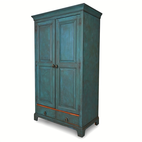 Crawford Furniture Armoire w/ Custom Artisan Finish & Hand Pulls, USA