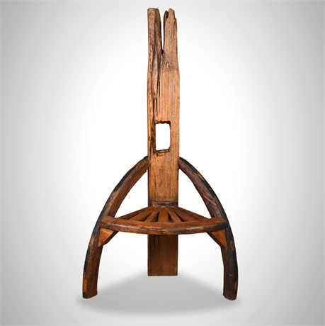 Wagon Wheel & Fence Post Rustic Chair, Tubac AZ