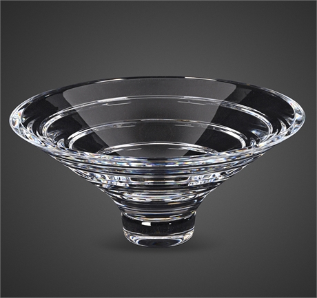Nambé Crystal Roulette Bowl 7" 5204 by Karim Rashid w/ Blue Box & Docs