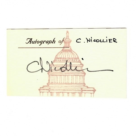 Claude Nicollier Signed Card — Swiss ESA Astronaut, First Swiss in Space