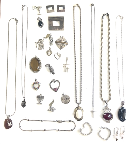Sterling Silver Pendant and Charm Collection