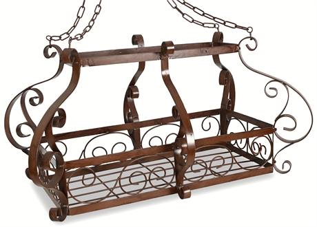 Ornate Iron Pot Hanger