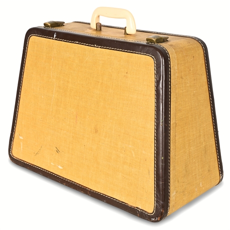 Vintage Singer 301 Trapezoid  Sewing Machine Case — Leather Trim, 1950s