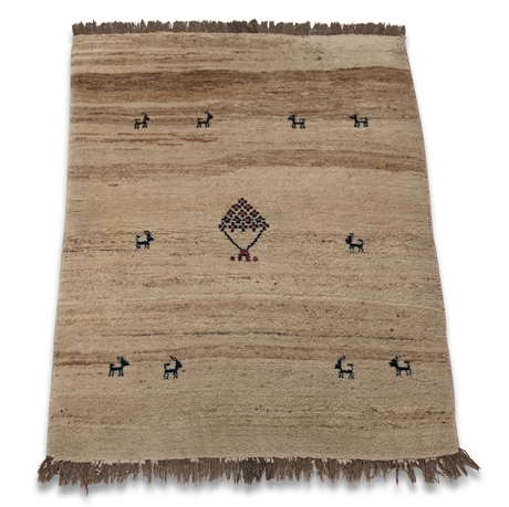 Vintage High Pile Gabbeh Rug