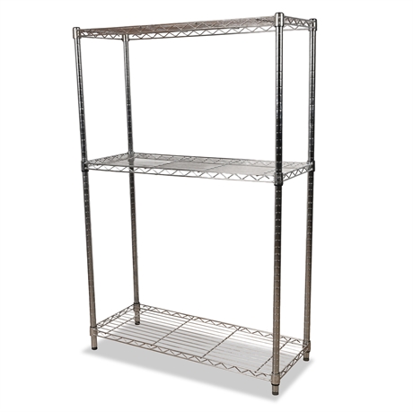54.5" HDX NSF Chrome Wire 3-Tier Storage Shelf