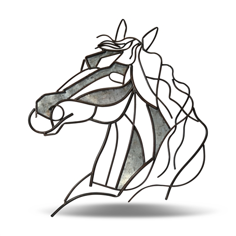 Iron & Galvanized Equestrian Art
