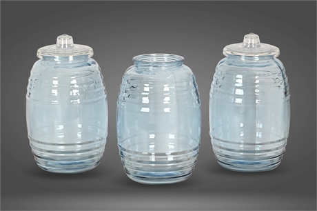 3-Glass Barrel Jars