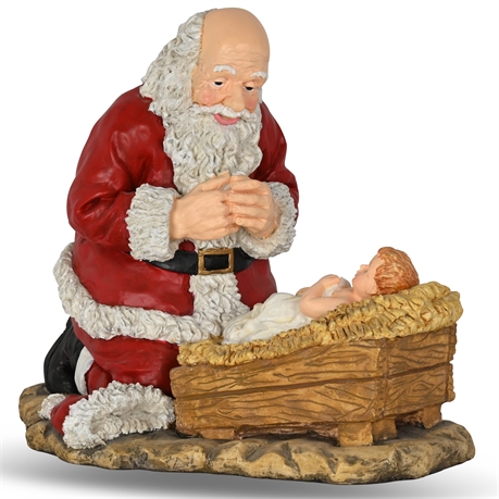 Kneeling Santa Figurine