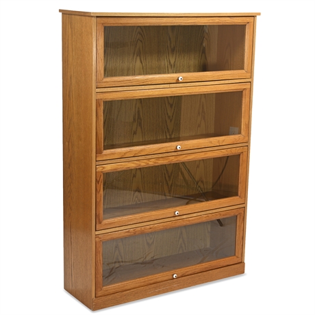 Contemporary Oak Barristers Cabinet