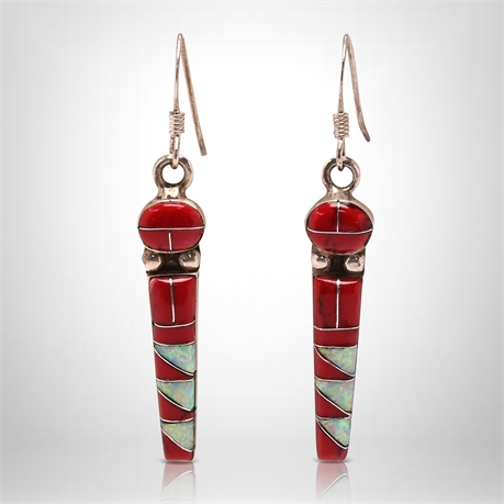 Vintage Navajo Inlaid Earrings