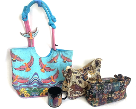 Laurel Burch Purse Lot & Coffee Mug