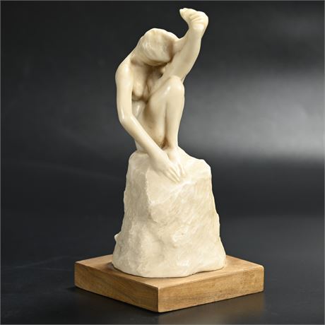 Vintage Auguste Rodin Alva Museum Replicas 1965 Molded Marble Female Sculpture