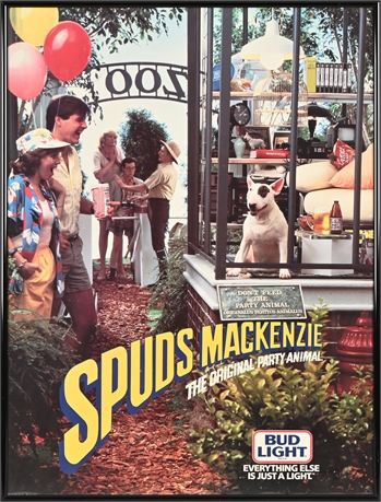 Framed Spuds Mackenzie Poster