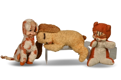 Antique Rushton & Other Stuffed Animals