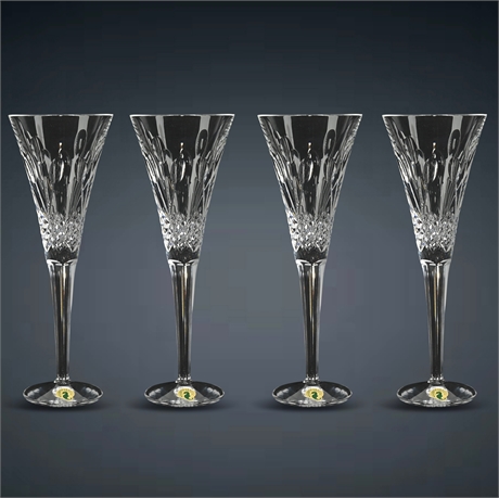 Waterford Crystal Lismore Toasting Fluted Champagne Stems