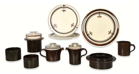 Rosenthal Studio-Line Wiinblad “Siena” Brown Serving Pieces, 10-Pc Lot