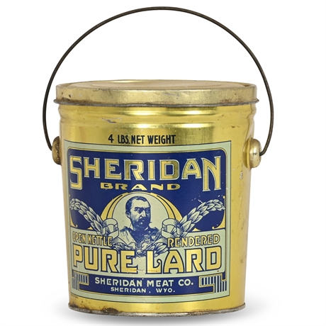 Antique Sheridan Pure Lard Tin