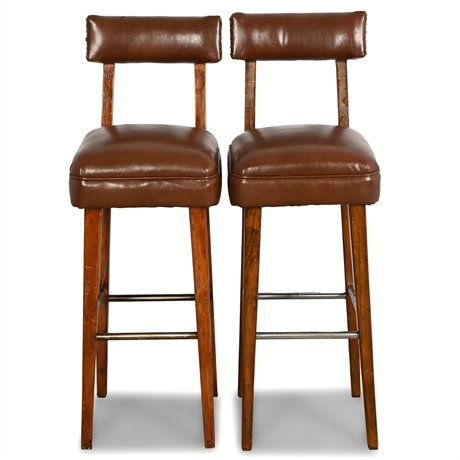 Pair of Mid-Century Modern Bar Stools