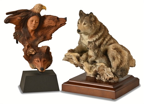 Wolf Theme Sculptures