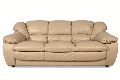 Italian Leather Sofa—Luxurious Comfort, Understated Elegance