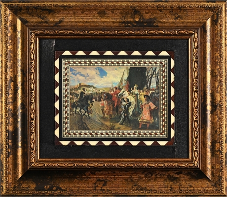 Miguel Laguna Alhambra Taracea Framed Print — "Surrender of Granada," Boabdil &
