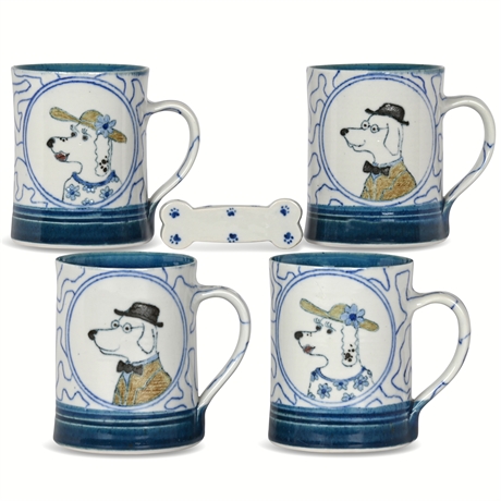 Charming Jensen Turnage Pottery Mug Set - 5 Pieces