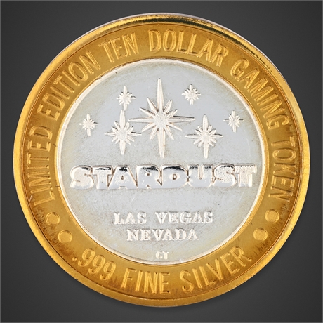 Stardust Resort $10 Silver Strike – Enter the Night – .999 Silver, Encapsulated