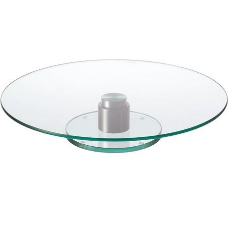 Glass Lazy Susan Turntable — 13" Round Serving Tray