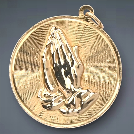 1970s 14K Serenity Prayer Pendant